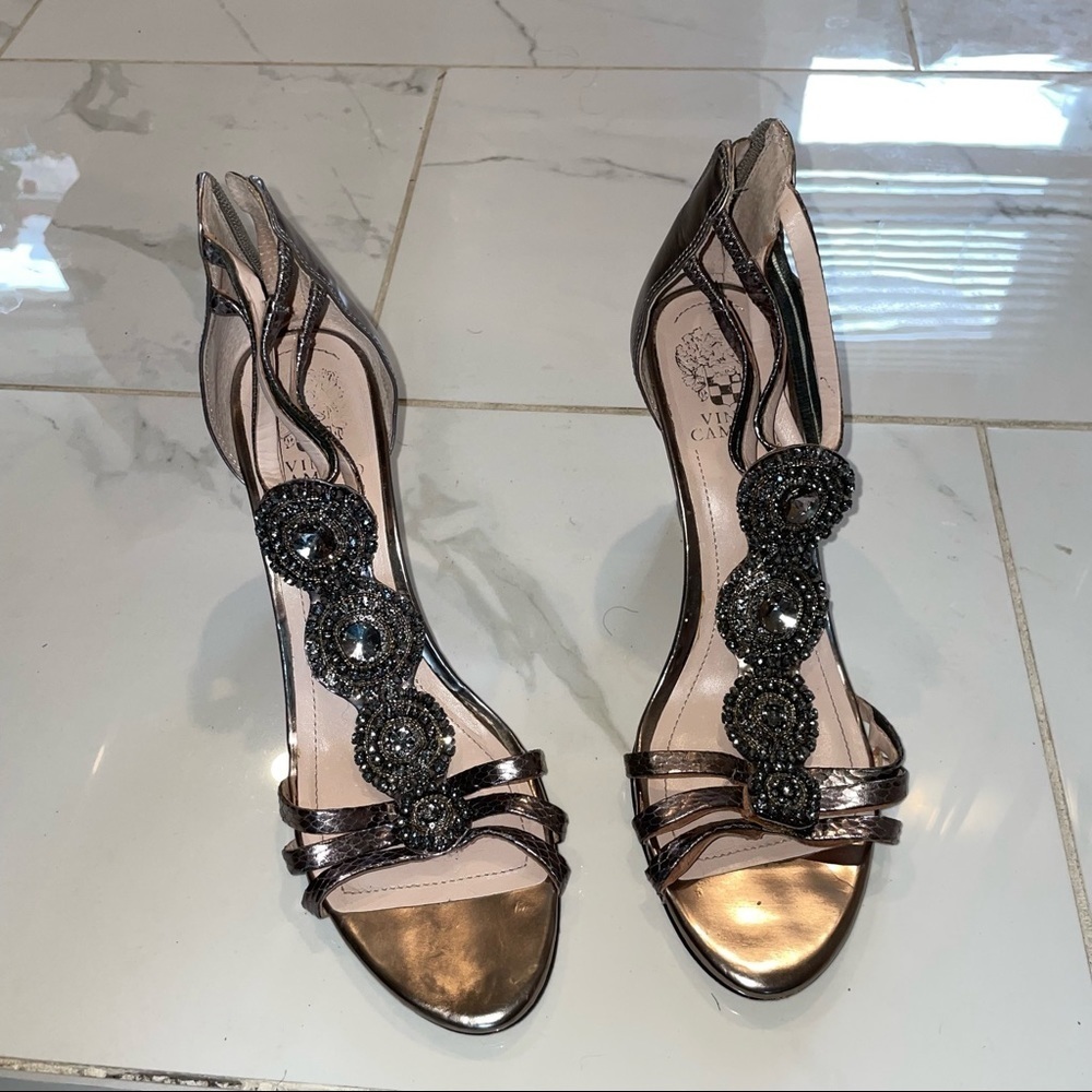 Vince Camuto Silver Embellished Sandal